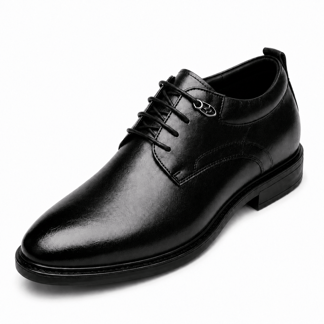 Ratio Prime Formal 6CM black leather height-increasing dress shoe