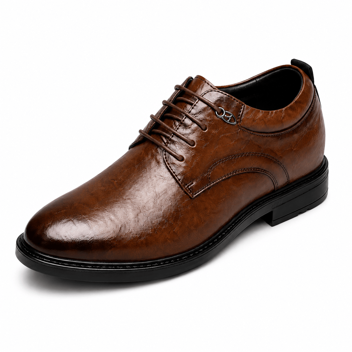 Ratio Prime Formal 6CM brown leather height-increasing dress shoe for the office