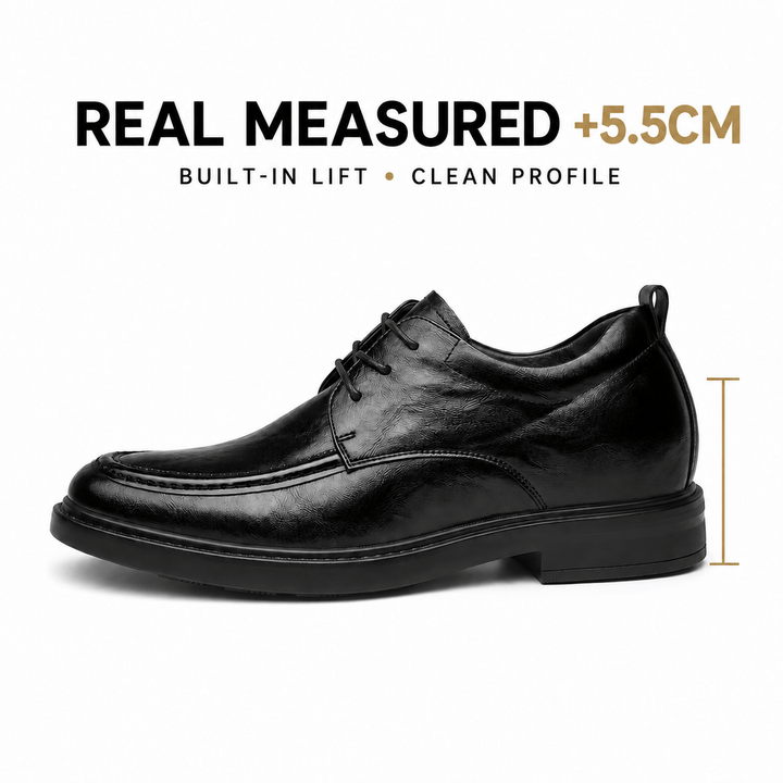 Ratio Verano 5.5 CM Black Leather Derby Shoes