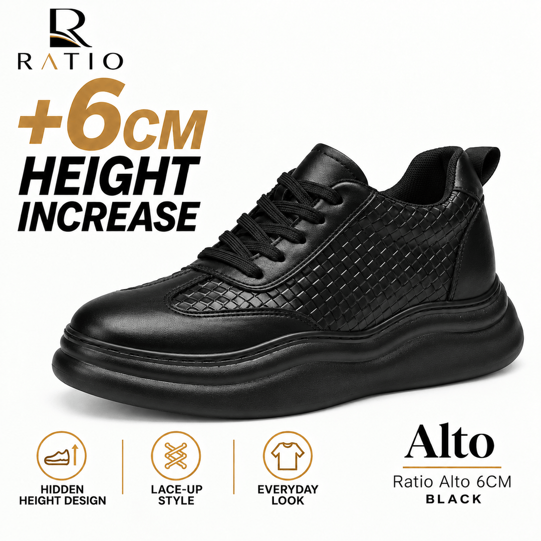Ratio Alto 6CM — Casual Sneakers White / Black
