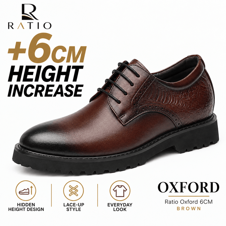 Ratio Oxford 6CM – Height-Increasing Leather Dress Shoes