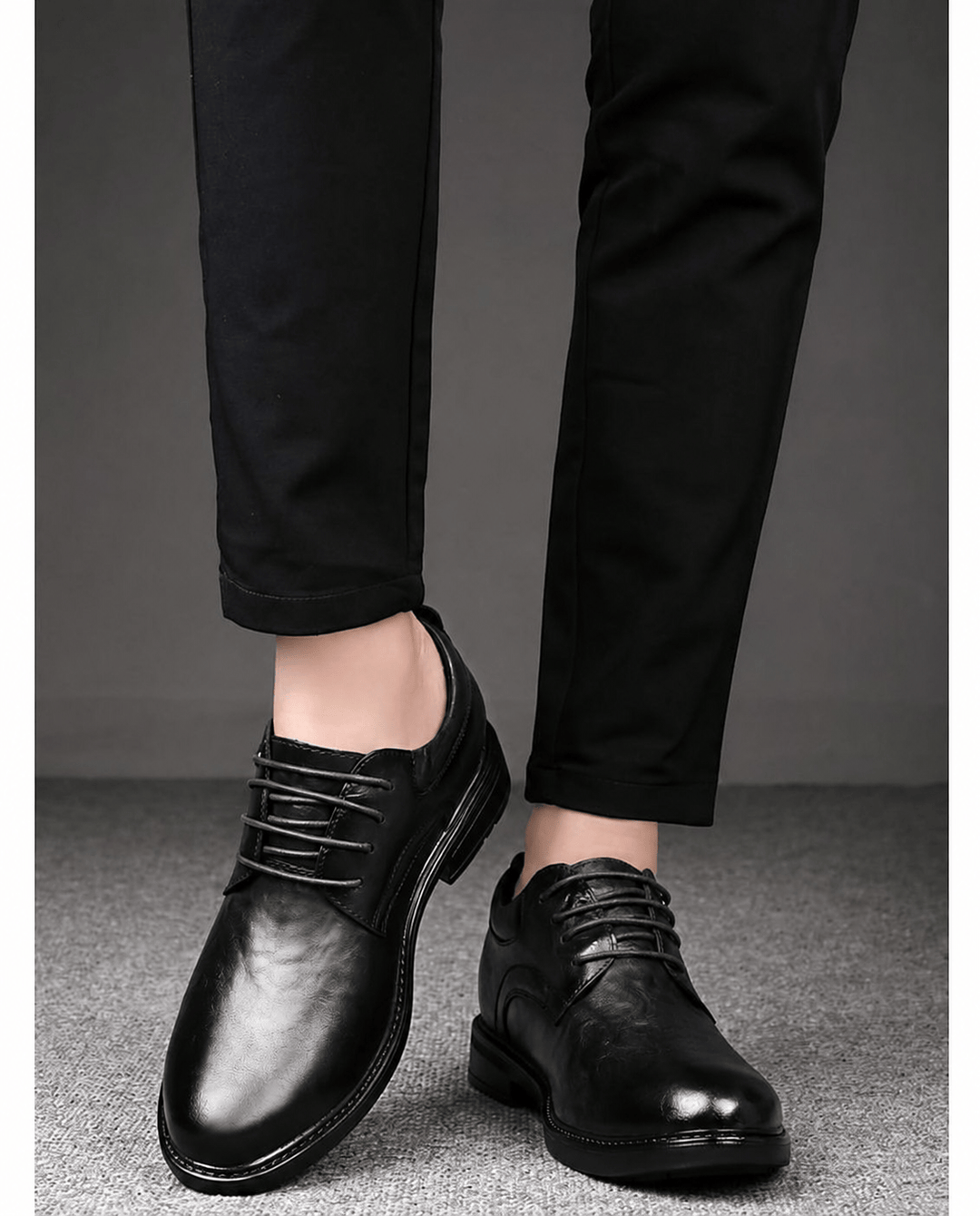 Ratio Prime Formal 5CM Leather Dress Shoe (BLACK)