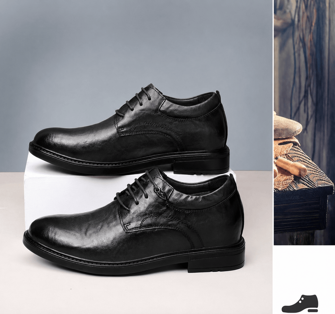 Ratio Prime Formal 5CM Leather Dress Shoe (BLACK)