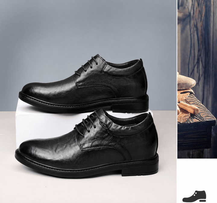 Ratio Prime Formal 5CM Leather Dress Shoe (BLACK)