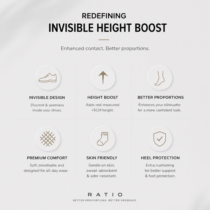 Ratio Elevate Socks | Daily 5CM Height Boost Socks