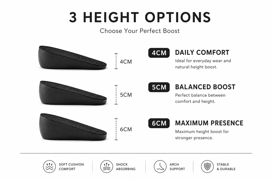 Ratio Lift Insoles 4CM / 5CM / 6CM Adjustable Height System