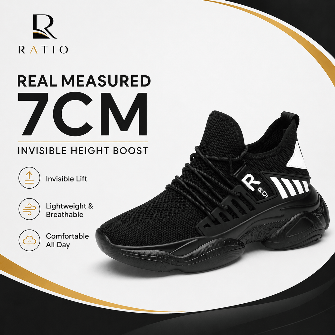Ratio Apex 7CM Black Sport Sneaker
