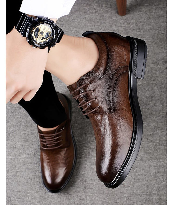 Ratio Prime Formal 5CM Brown Leather Dress Shoe