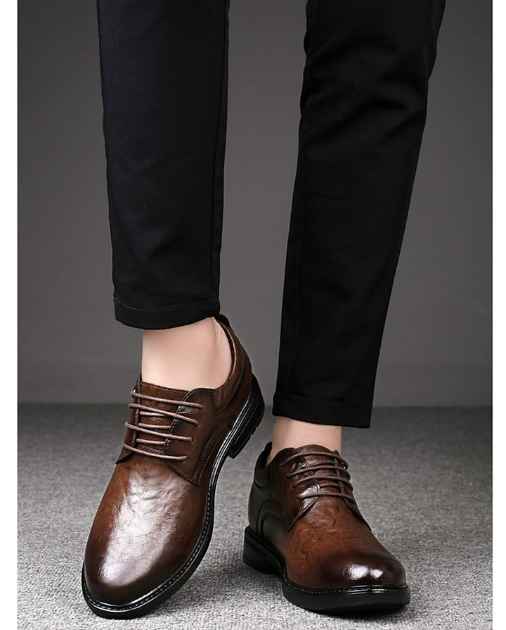 Ratio Prime Formal 5CM Brown Leather Dress Shoe