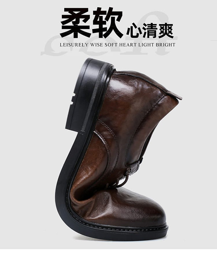 Ratio Prime Formal 5CM Brown Leather Dress Shoe