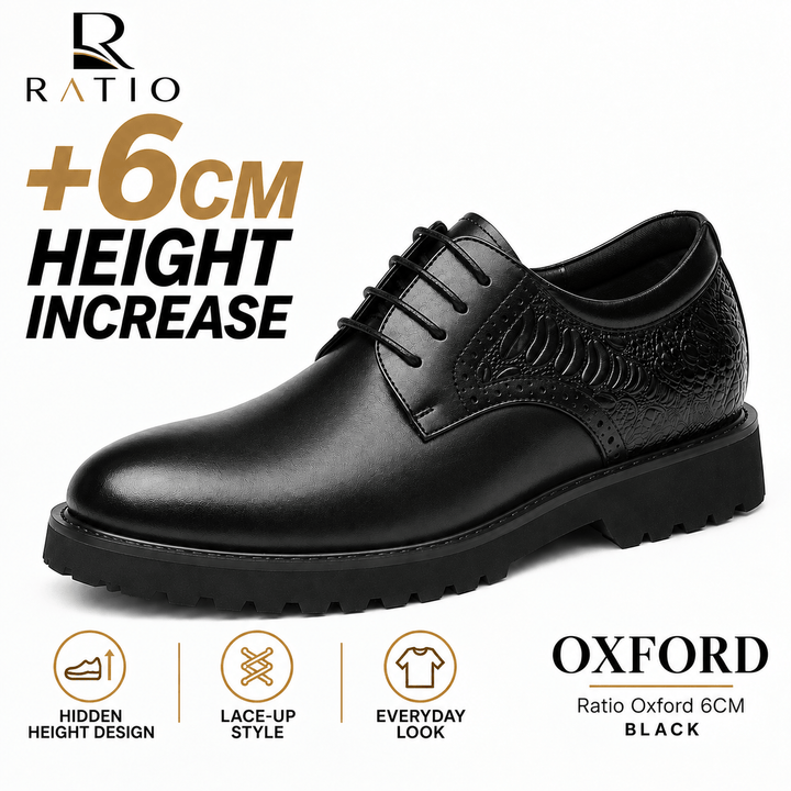 Ratio Oxford 6CM – Height-Increasing Leather Dress Shoes